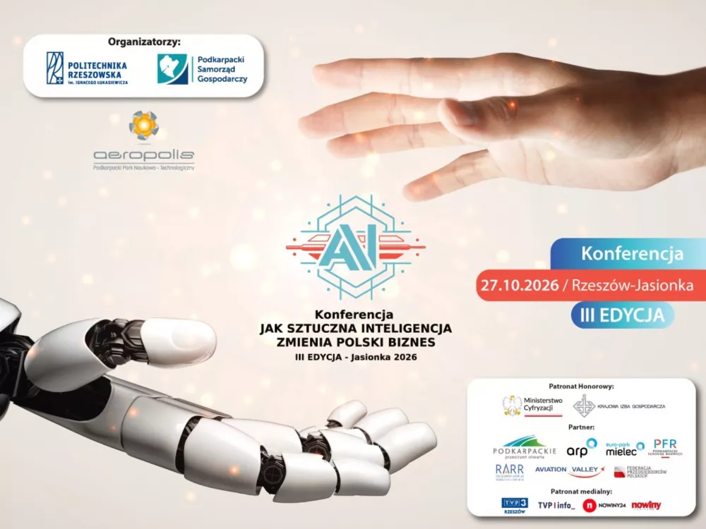 Grafika konferencji Jak sztuczna inteligencja zmienia polski biznes