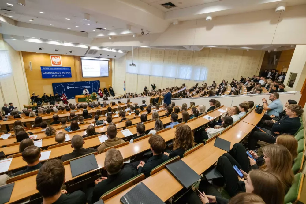 Aula Collegium Administrativum WSPiA podczas inauguracji roku akademickiego 2026/2027