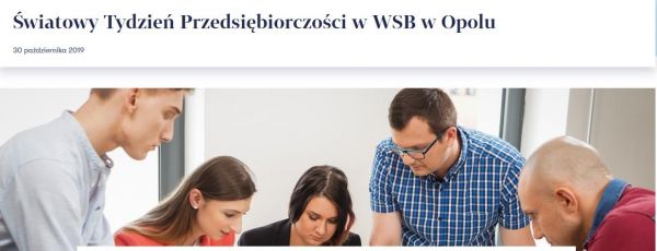 Światowy Tydzień Przedsiębiorczości w WSB w Opolu